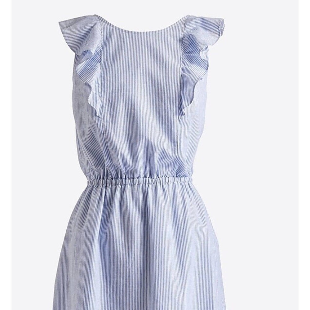 J. Crew Blue Striped Midi Dress